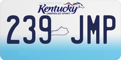 KY license plate 239JMP