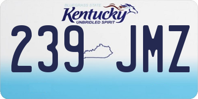 KY license plate 239JMZ