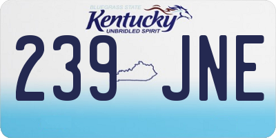KY license plate 239JNE
