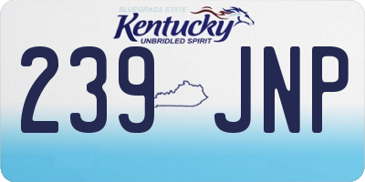 KY license plate 239JNP