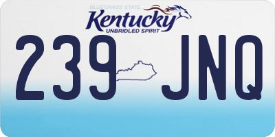 KY license plate 239JNQ