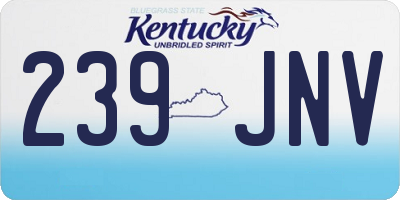 KY license plate 239JNV