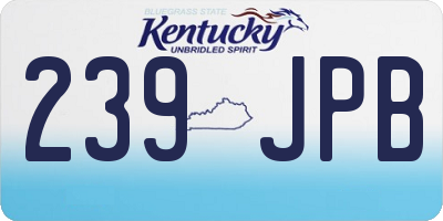 KY license plate 239JPB