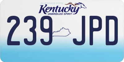KY license plate 239JPD