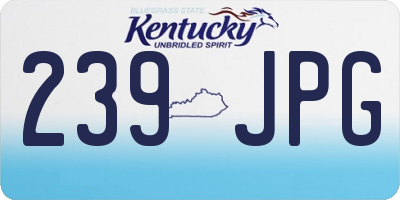 KY license plate 239JPG