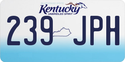 KY license plate 239JPH