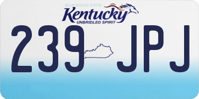 KY license plate 239JPJ