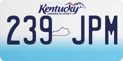 KY license plate 239JPM