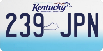 KY license plate 239JPN