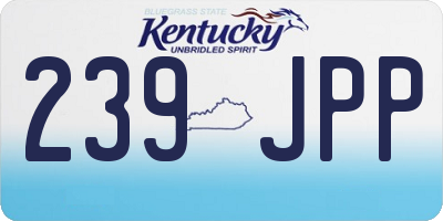 KY license plate 239JPP