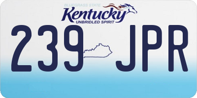 KY license plate 239JPR