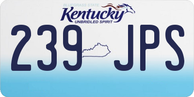 KY license plate 239JPS