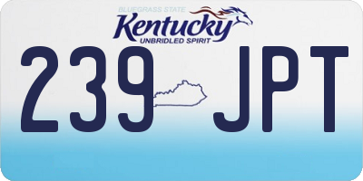 KY license plate 239JPT
