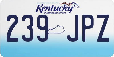KY license plate 239JPZ
