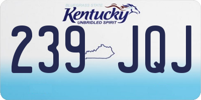 KY license plate 239JQJ