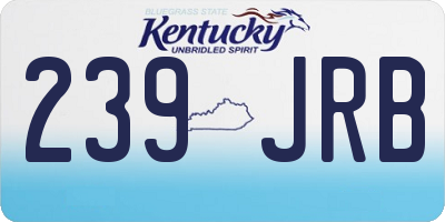 KY license plate 239JRB
