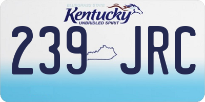 KY license plate 239JRC