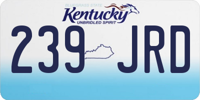 KY license plate 239JRD