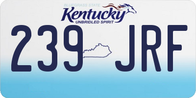 KY license plate 239JRF