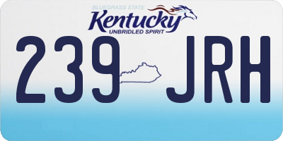 KY license plate 239JRH