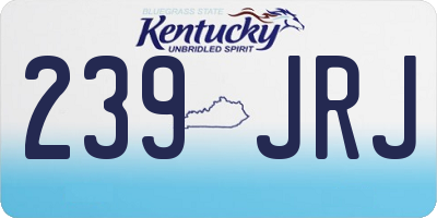 KY license plate 239JRJ