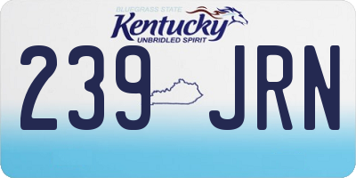 KY license plate 239JRN