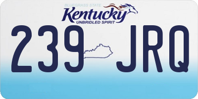 KY license plate 239JRQ