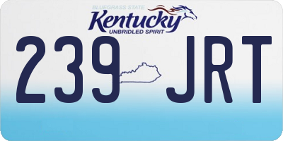 KY license plate 239JRT