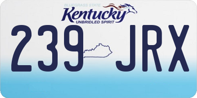 KY license plate 239JRX
