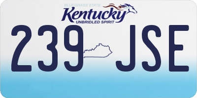 KY license plate 239JSE