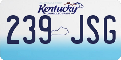 KY license plate 239JSG