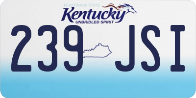 KY license plate 239JSI