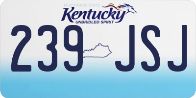 KY license plate 239JSJ