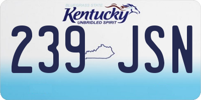 KY license plate 239JSN