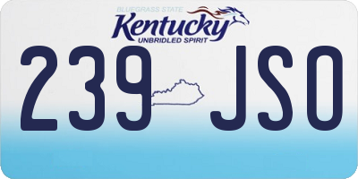 KY license plate 239JSO