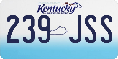 KY license plate 239JSS