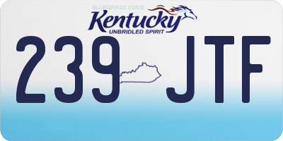 KY license plate 239JTF