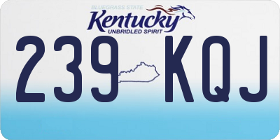 KY license plate 239KQJ