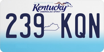 KY license plate 239KQN