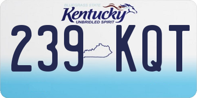 KY license plate 239KQT