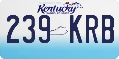 KY license plate 239KRB