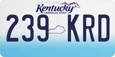 KY license plate 239KRD