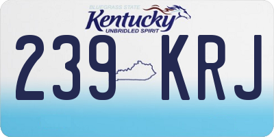 KY license plate 239KRJ