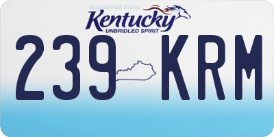 KY license plate 239KRM