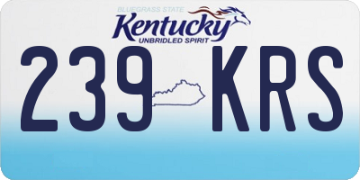 KY license plate 239KRS