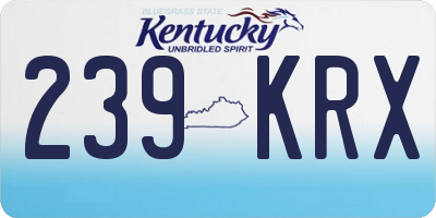 KY license plate 239KRX