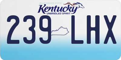 KY license plate 239LHX