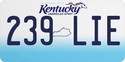 KY license plate 239LIE