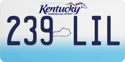 KY license plate 239LIL