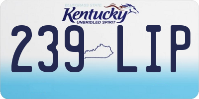 KY license plate 239LIP